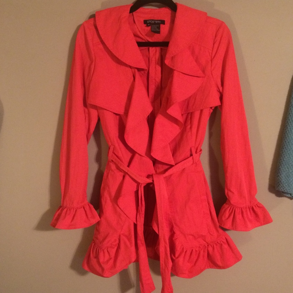Etcetera Coral Ruffle Jacket